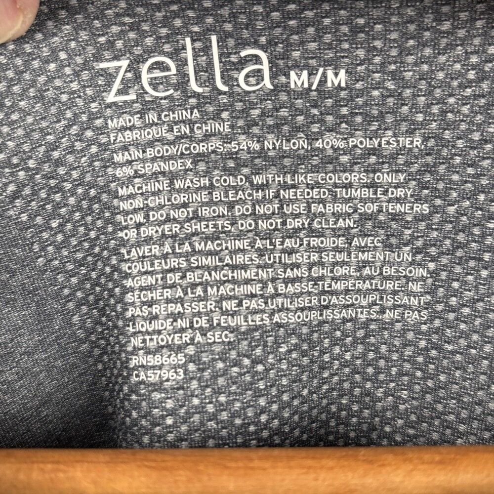 Zella Womens Medium Athletic Pullover Top Space Gray Long Sleeve Thumbholes - Picture 5 of 8